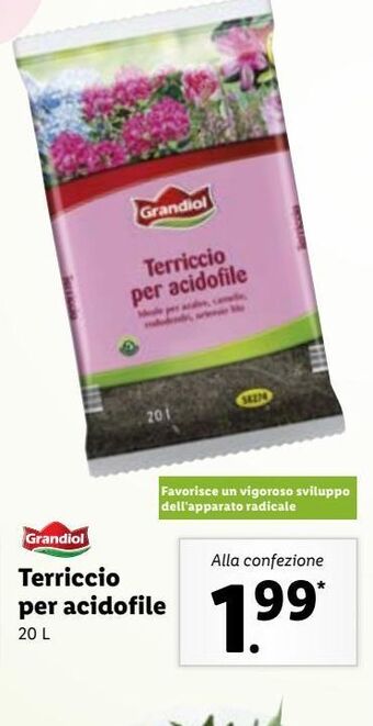 Lidl Grandiol terriccio per acidofile offerta