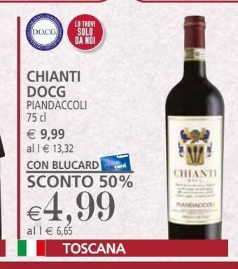 Il Gigante Chianti docg piandaccoli 75 cl offerta