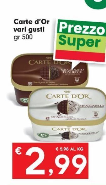 Despar Carte d'or vari gusti gr 500 offerta