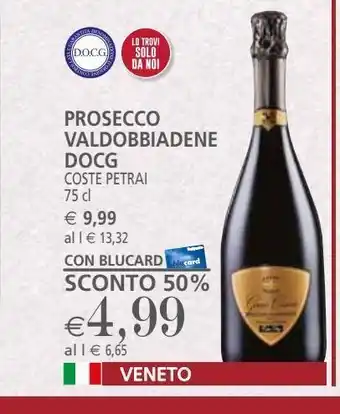 Il Gigante Prosecco valdobbiadene docg coste petrai 75 cl offerta