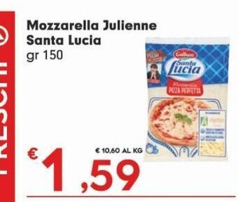 Mozzarella julienne santa lucia gr 150