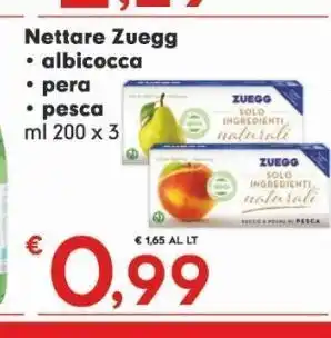 Despar Nettare zuegg albicocca pera pesca ml 200 x 3 offerta