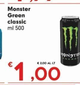Despar Monster green classic ml 500 offerta