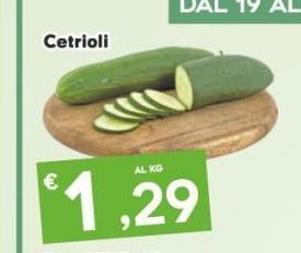 Eurospar Cetrioli al kg offerta