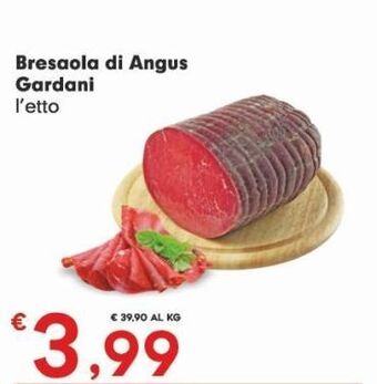 Eurospar Bresaola di angus gardani l'etto offerta