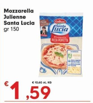 Mozzarella julienne santa lucia gr 150