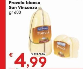 Eurospar Provola bianca san vincenzo gr 600 offerta