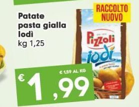 Eurospar Patate pasta gialla lodi kg 1.25 offerta