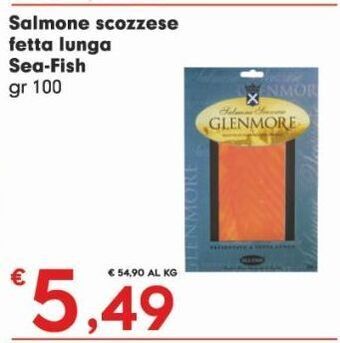 Eurospar Salmone scozzese fetta lunga sea- fish gr 100 offerta