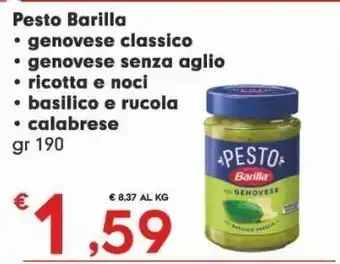 Eurospar Pesto barilla gr 190 offerta