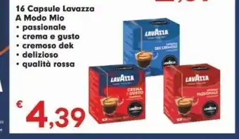 Eurospar 16 capsule lavazza a modo mio offerta