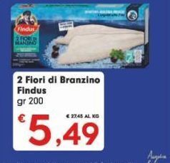 Eurospar 2 fiori di branzino findus gr 200 offerta