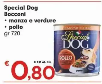 Special dog bocconi manzo e verdure, pollo gr 720