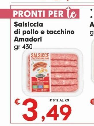 DeSpar Express Salsiccia di pollo e tacchino  amadori gr 430 offerta