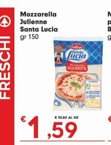 DeSpar Express Mozzarella julienne santa lucia gr 150 offerta