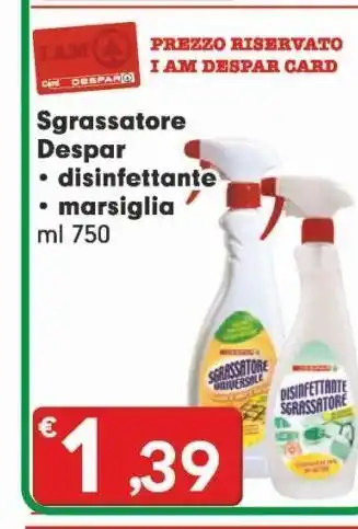 DeSpar Express Sgrassatore despar disinfettante marsiglia ml 750 offerta