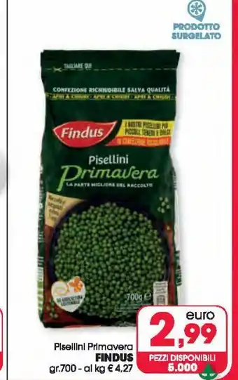 Despar Piselli primavera findus gr 700 offerta
