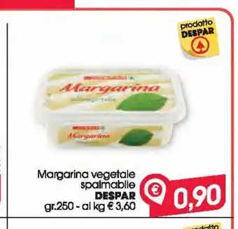 Margarina vegetale spalmabelle despar gr 250