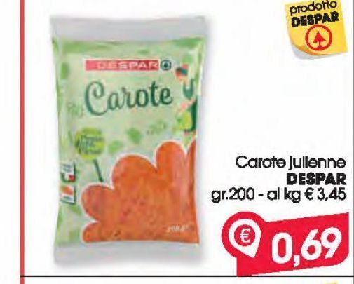 Despar Carote julienne  despar gr 200 offerta