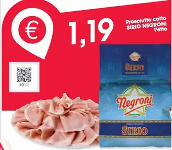 Despar Prosciutto cotto sirio negroni l''etto offerta
