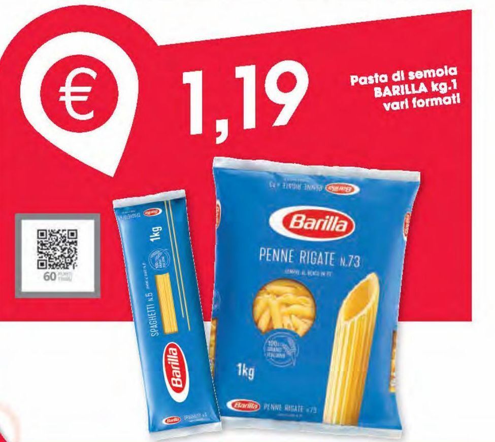 Despar Pasta di semola barilla kg 1 offerta