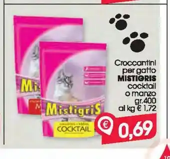 Croccantini per gatti mistigris cocktail o mnzo gr 400