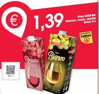 Vino despar biacno , rosso , rosato brick lt 1