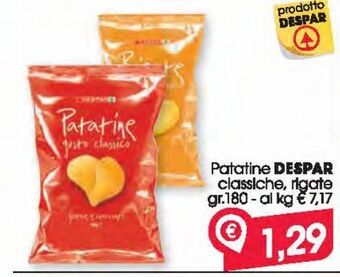 Despar Patatine despar classiche rigate gr 180 offerta