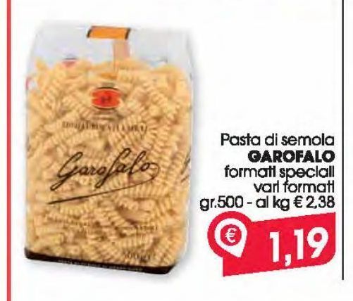 Despar Pasta di semola garofalo formati speciali vari formati gr 500 offerta
