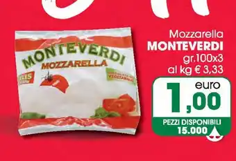 Despar Mozzarella monteverdi gr 100 x3 offerta