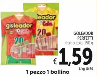 Spazio Conad Goleador Perfetti fruit o cola 150 g offerta