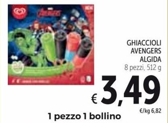 Spazio Conad Algida Ghiaccioli Avengers 8 pezzi 512 g offerta