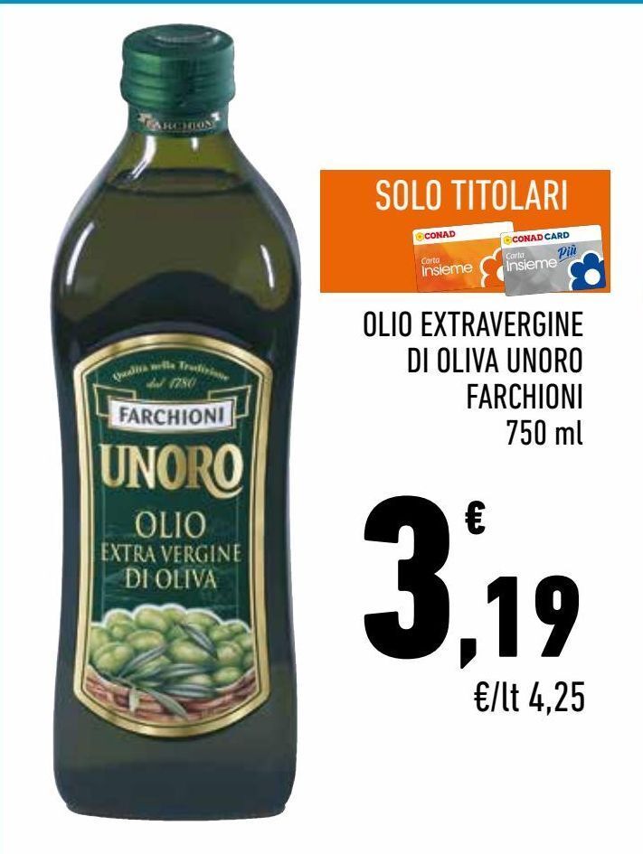 Conad City Olio extra vergine di oliva  unorofarchioni offerta