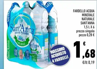 Conad City Fardello acqua minerale naturale sant'anna offerta