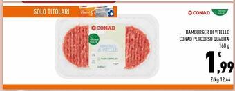 Conad City Hamburger di vitello conad percorso qualità offerta