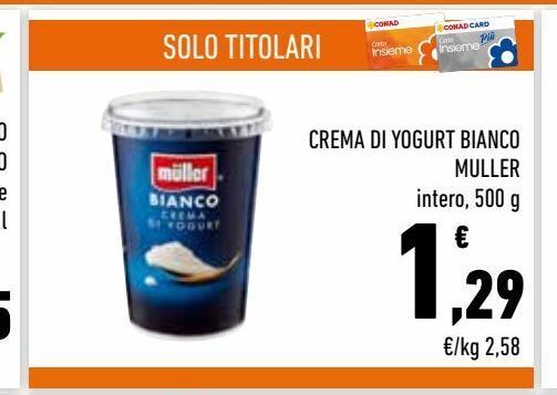 Conad City Crema di yogurt bianco muller offerta