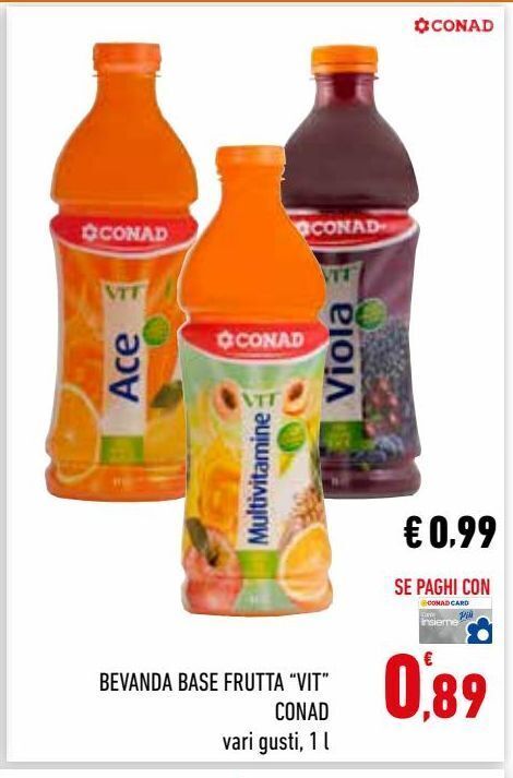 Conad City Bevande base frutta "vit" conad offerta