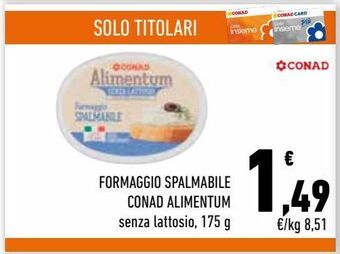 Conad City Formaggio spalmabile conad alimentum offerta
