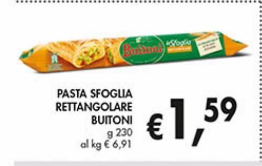 Supermercato Coal Pasta sfoglia buitoni rettangolare g 230 offerta