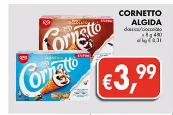Supermercato Coal Cornetto algida classico/cioccolato x8 g 480 offerta