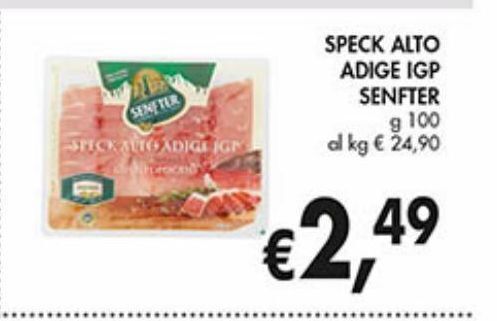 Supermercato Coal Speck alto adige igp senfter g 100 offerta