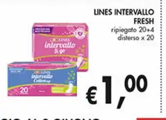 Lines intervallo fresh ripiegato, disteso