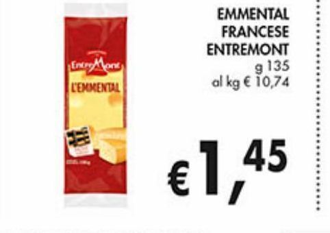 Supermercato Coal Emmental francese entremont g 135 offerta