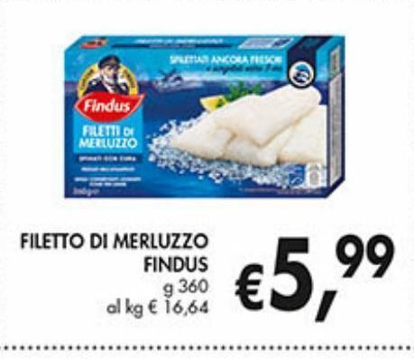 Maxi Coal Filetto di merluzzo findus offerta