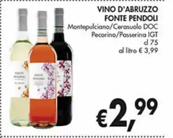 Maxi Coal Vino d'abruzzo fonte pendoli offerta