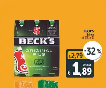 Beck's birra cl 33x3