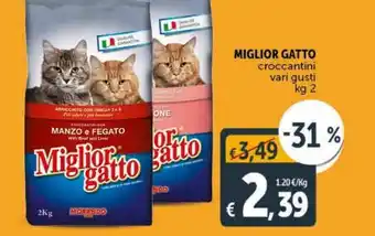 Miglior gatto croccantini vari gusti kg 4