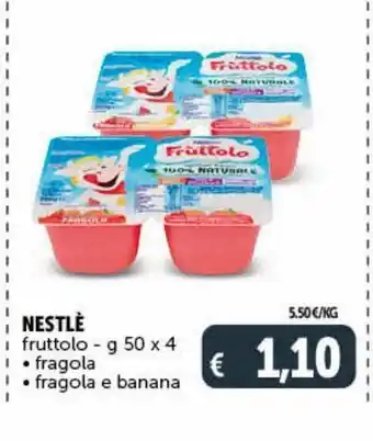 Nestlé fruttolo g 50 x 4 fragola * fragola e banana
