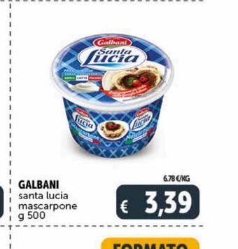 Deco Superstore Galbani santa lucia mascarpone g 500 offerta