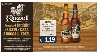 Deco Superstore Kozel birra cl 50 premium lager larger dark offerta